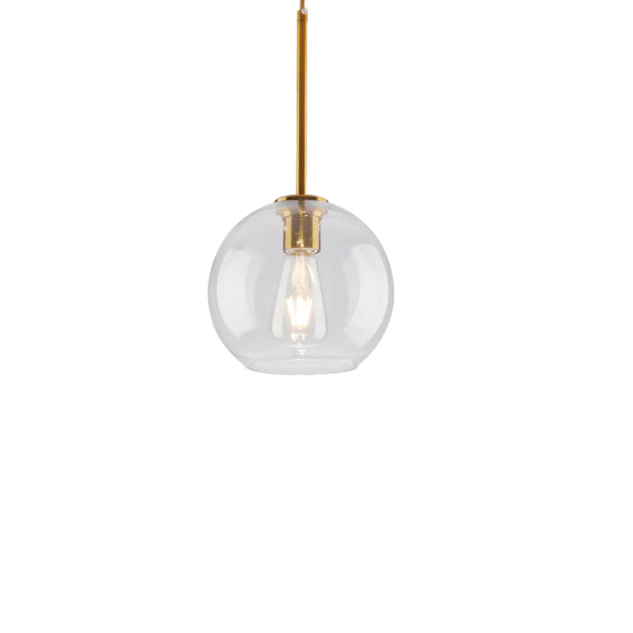 Contemporary Clear Glass Bubble Shape LED Pendant Light
