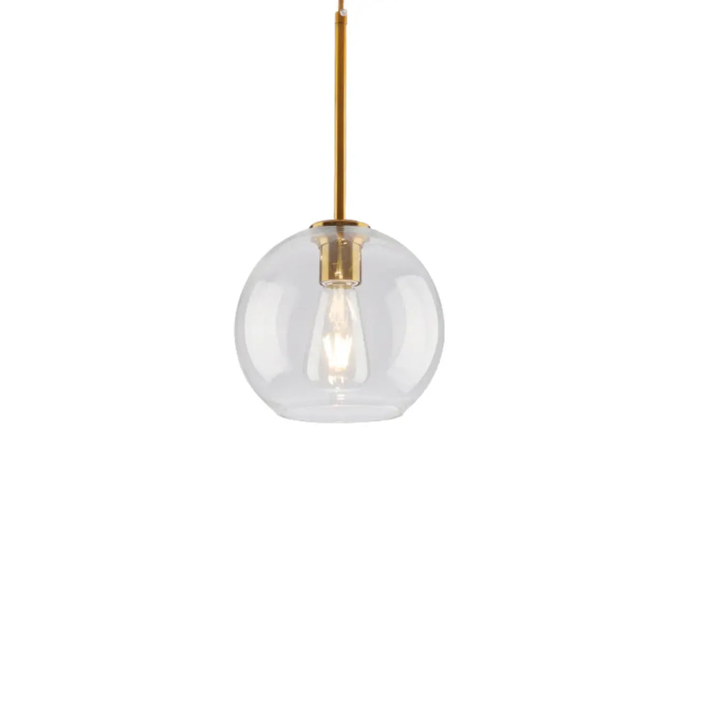 Contemporary Clear Glass Bubble Shape LED Pendant Light