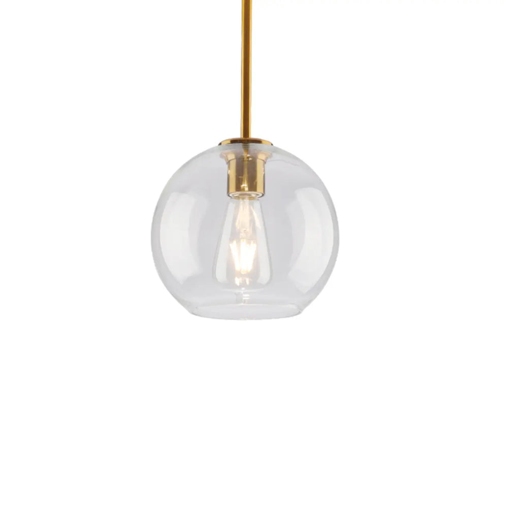 Contemporary Clear Glass Bubble Shape LED Pendant Light