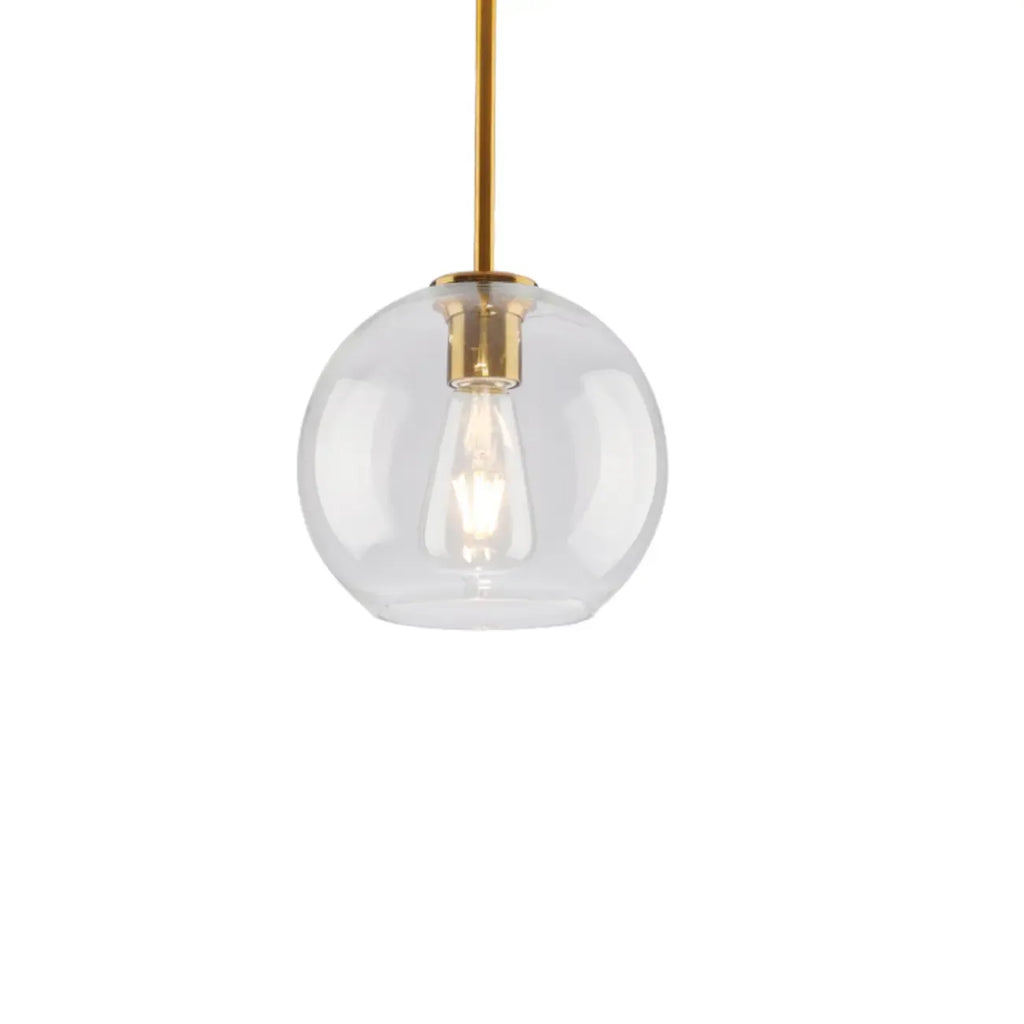 Contemporary Clear Glass Bubble Shape LED Pendant Light