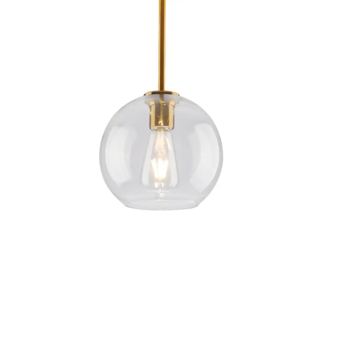 Contemporary Clear Glass Bubble Shape LED Pendant Light