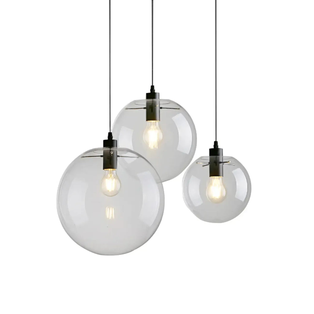 Contemporary Clear Glass Bubble Shape LED Pendant Light