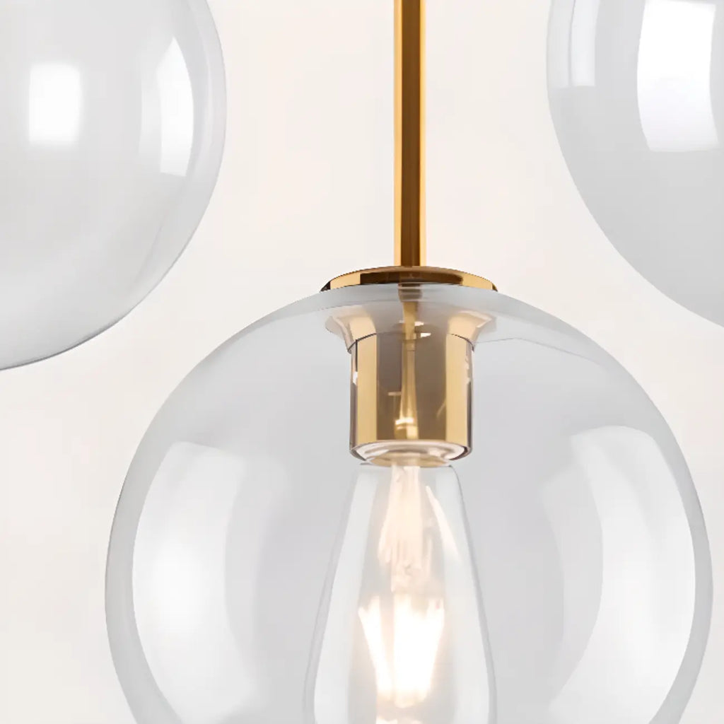 Contemporary Clear Glass Bubble Shape LED Pendant Light
