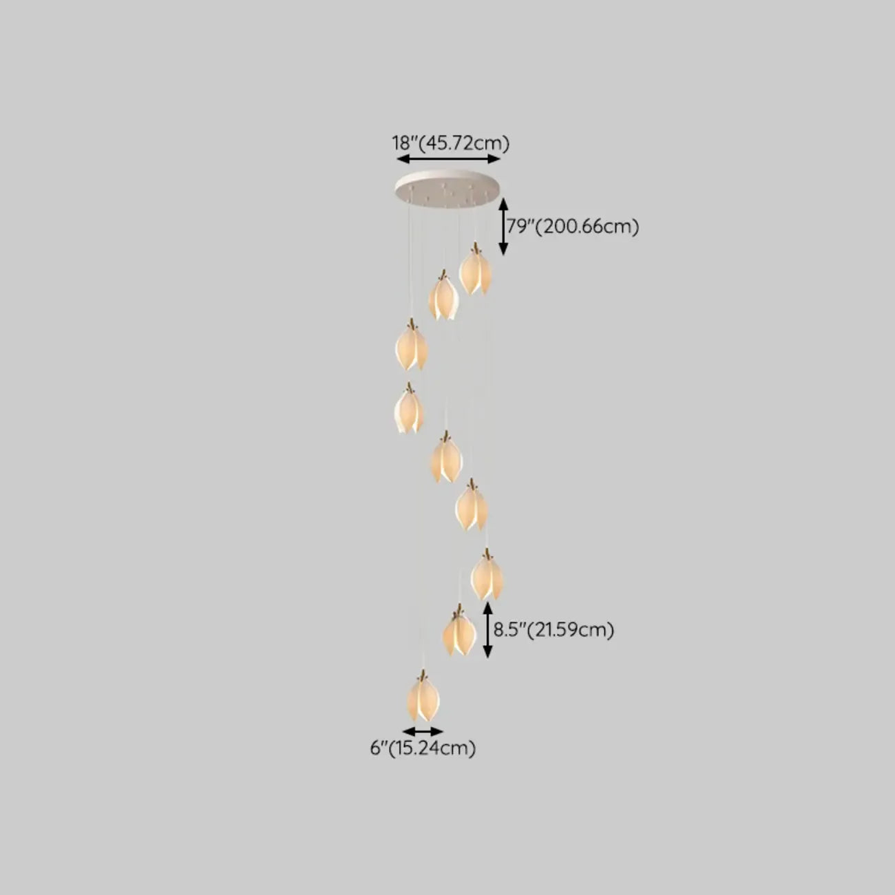 Elegant Ceramic Bud Shape LED Pendant Lamp