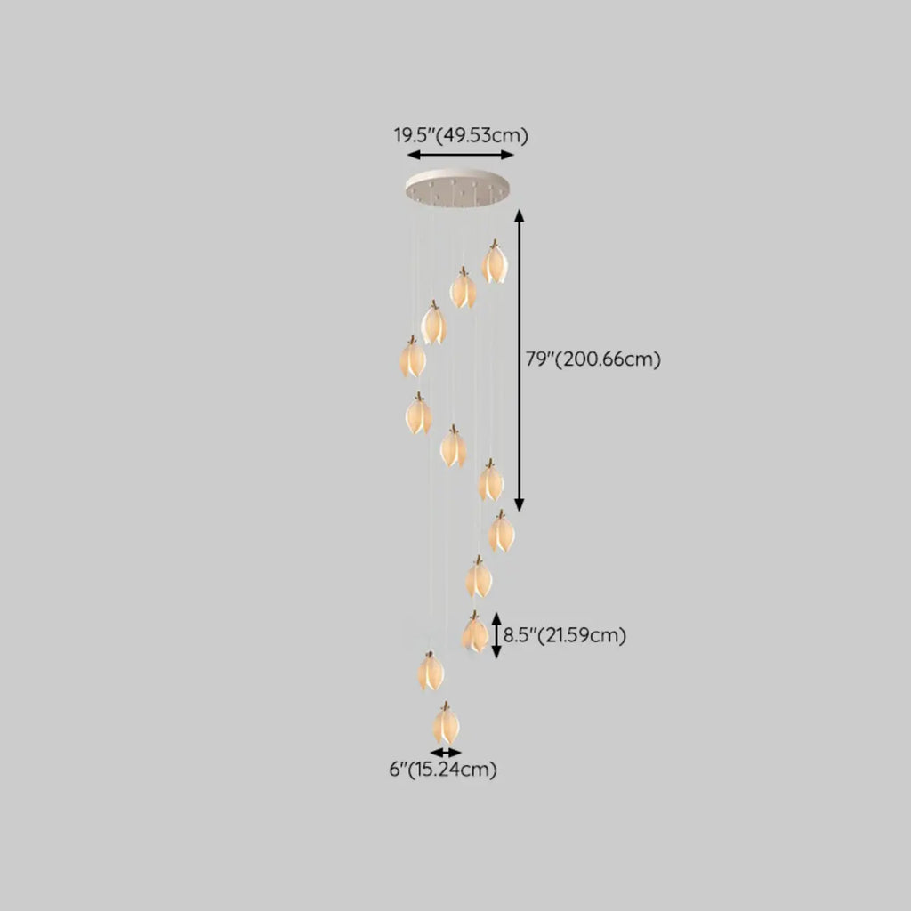 Elegant Ceramic Bud Shape LED Pendant Lamp