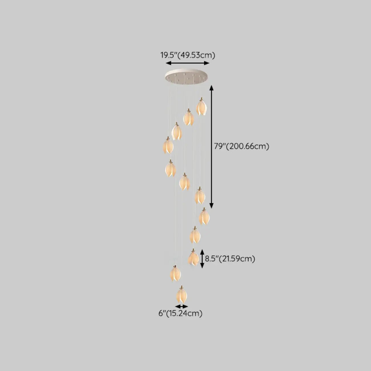 Elegant Ceramic Bud Shape LED Pendant Lamp