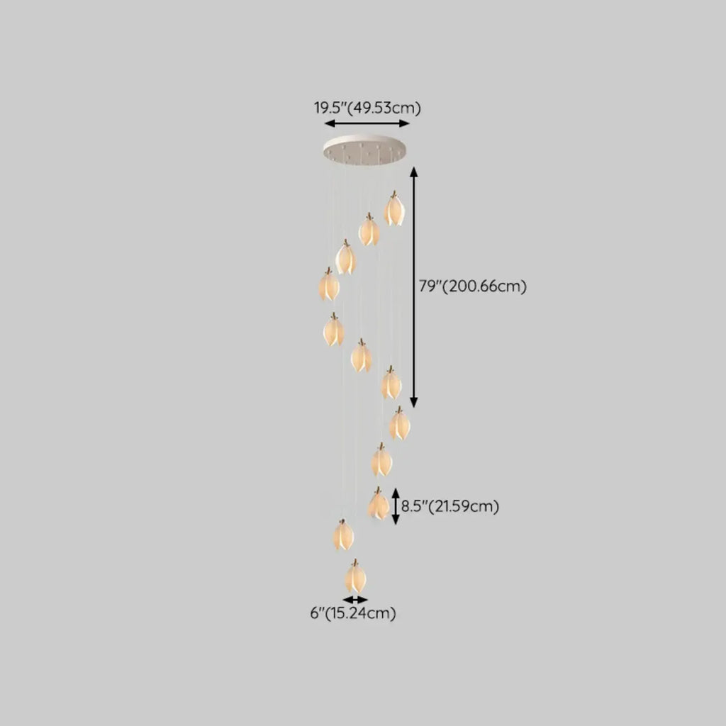 Elegant Ceramic Bud Shape LED Pendant Lamp