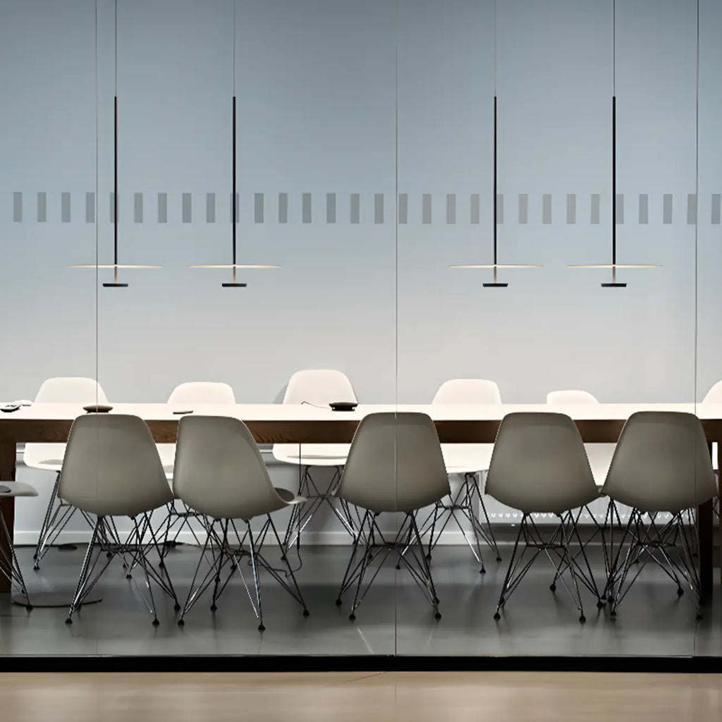 Sleek LED Minimalist Disc Shape Pendant Light for Dining Room Decor