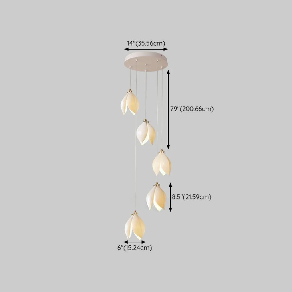 Elegant Ceramic Bud Shape LED Pendant Lamp