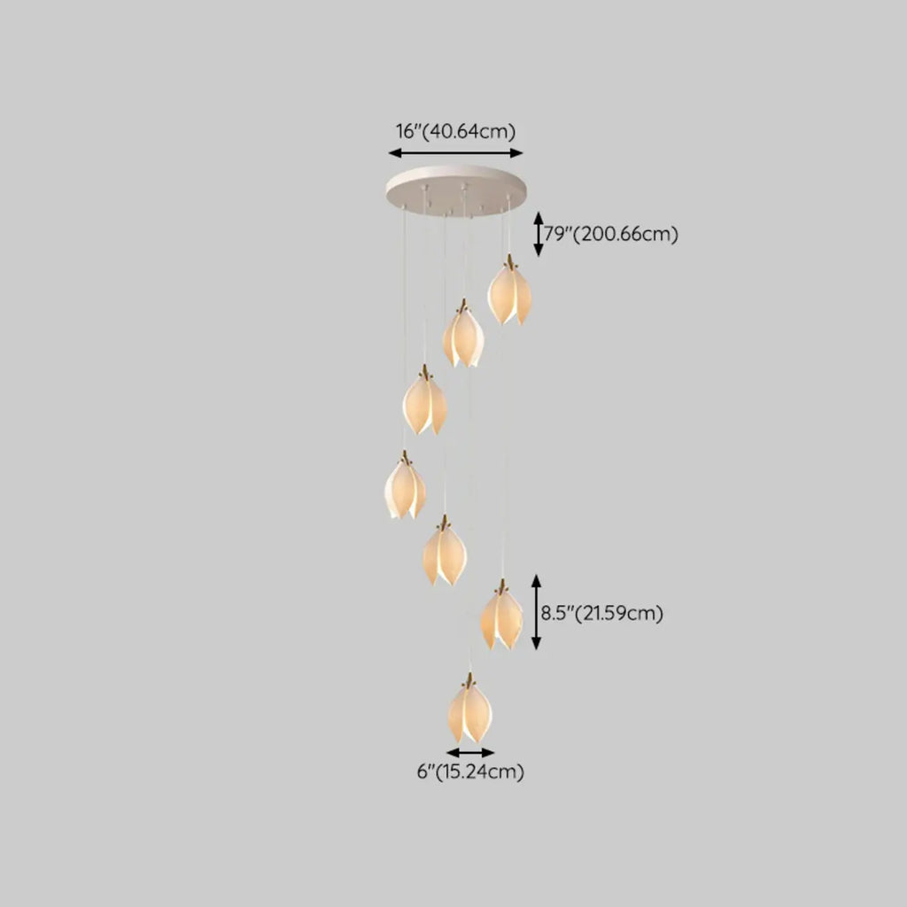 Elegant Ceramic Bud Shape LED Pendant Lamp