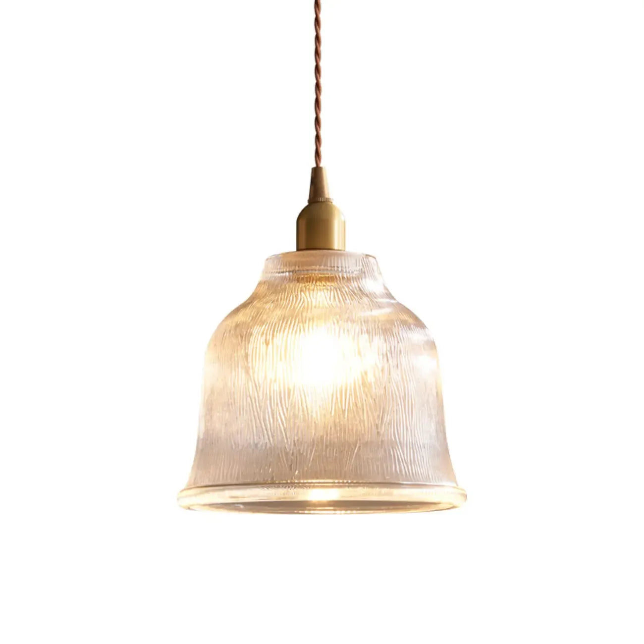 Vintage Frosted Glass bell led pendant lamp for bedroom