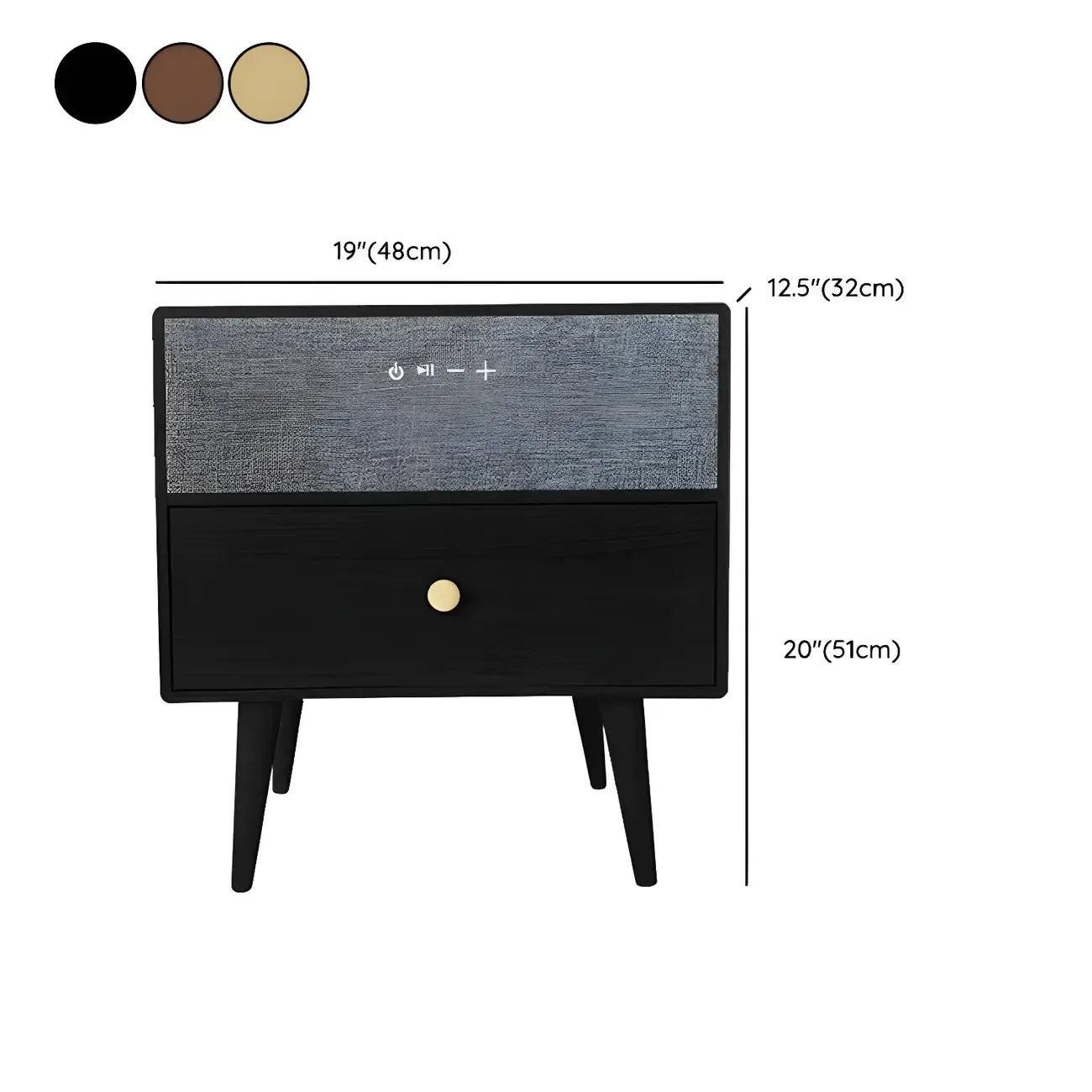 Unique Coloer Block Bedside Storage Table with Stable Legs
