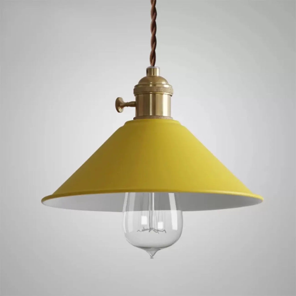 Industrial Gray Aluminum Cone Pendant Light for Dining Room