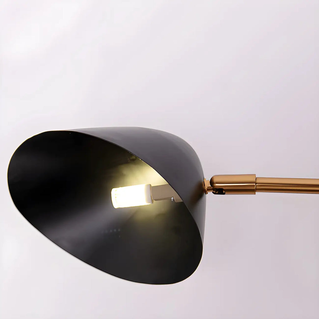 Black Metal Swing Arm Plug in Wall Sconce for Bedroom