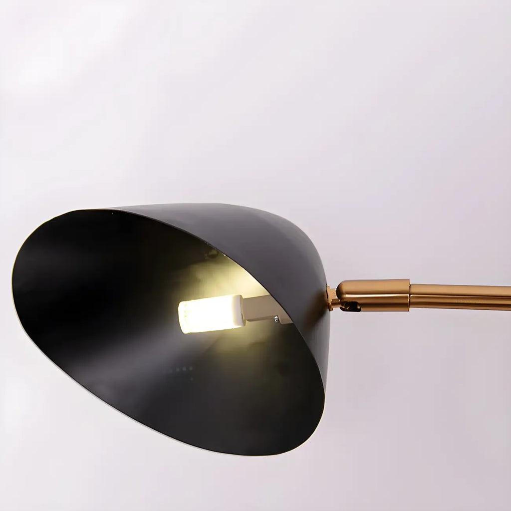 Black Metal Swing Arm Plug in Wall Sconce for Bedroom