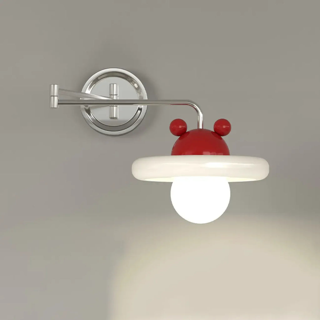 Modern Adjustable Chrome Swing Arm Wall Light for Bedside