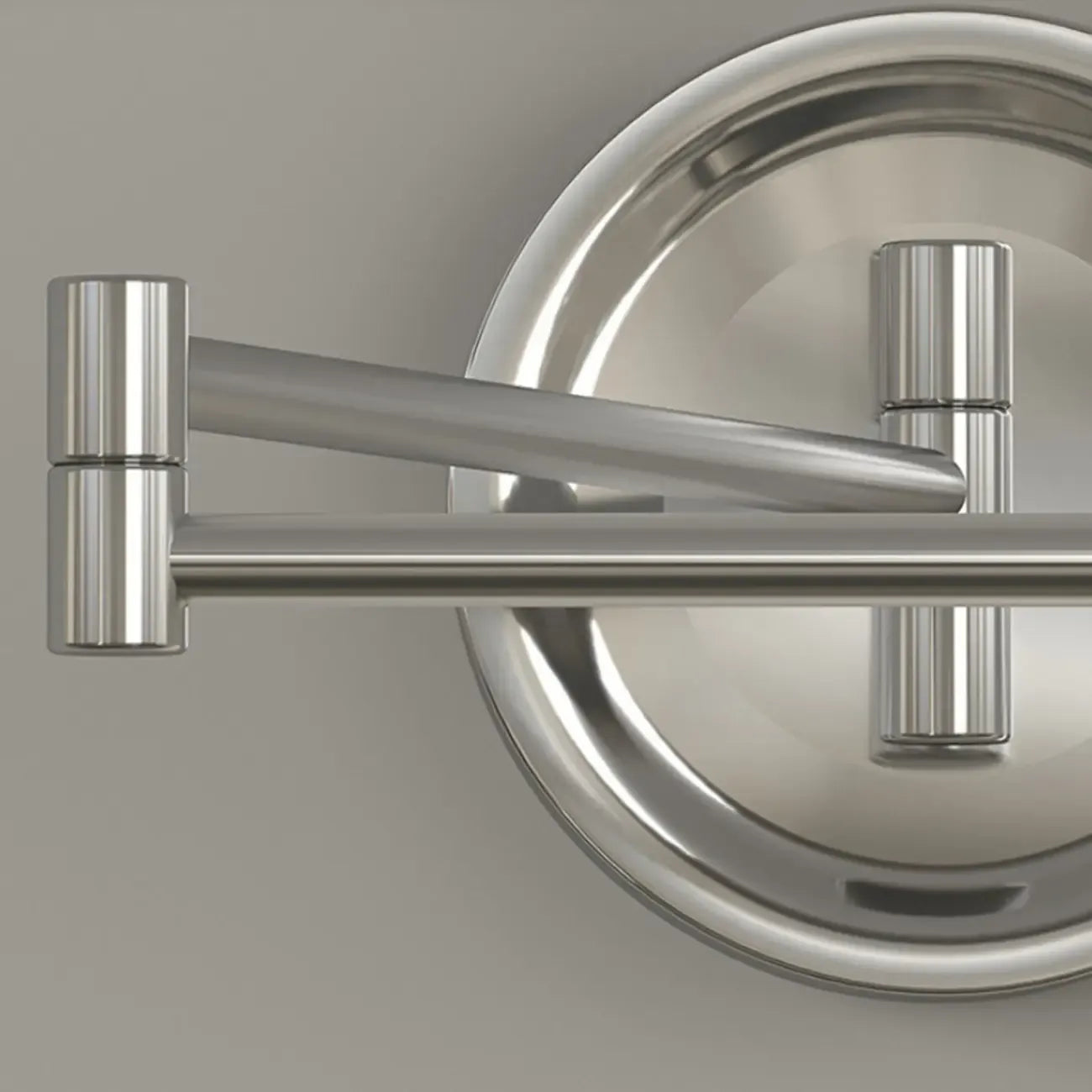 Modern Adjustable Chrome Swing Arm Wall Light for Bedside