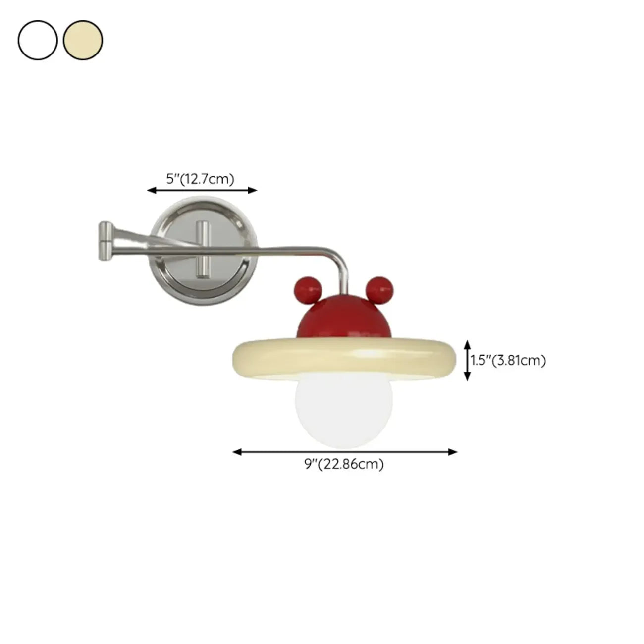 Modern Adjustable Chrome Swing Arm Wall Light for Bedside