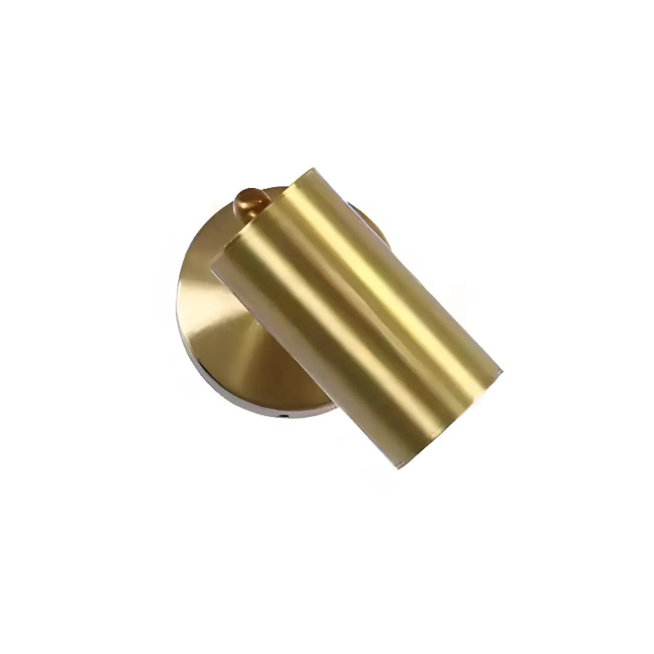 Modern Cylindrical Gold Swing Arm Wall Light for Indoor Use