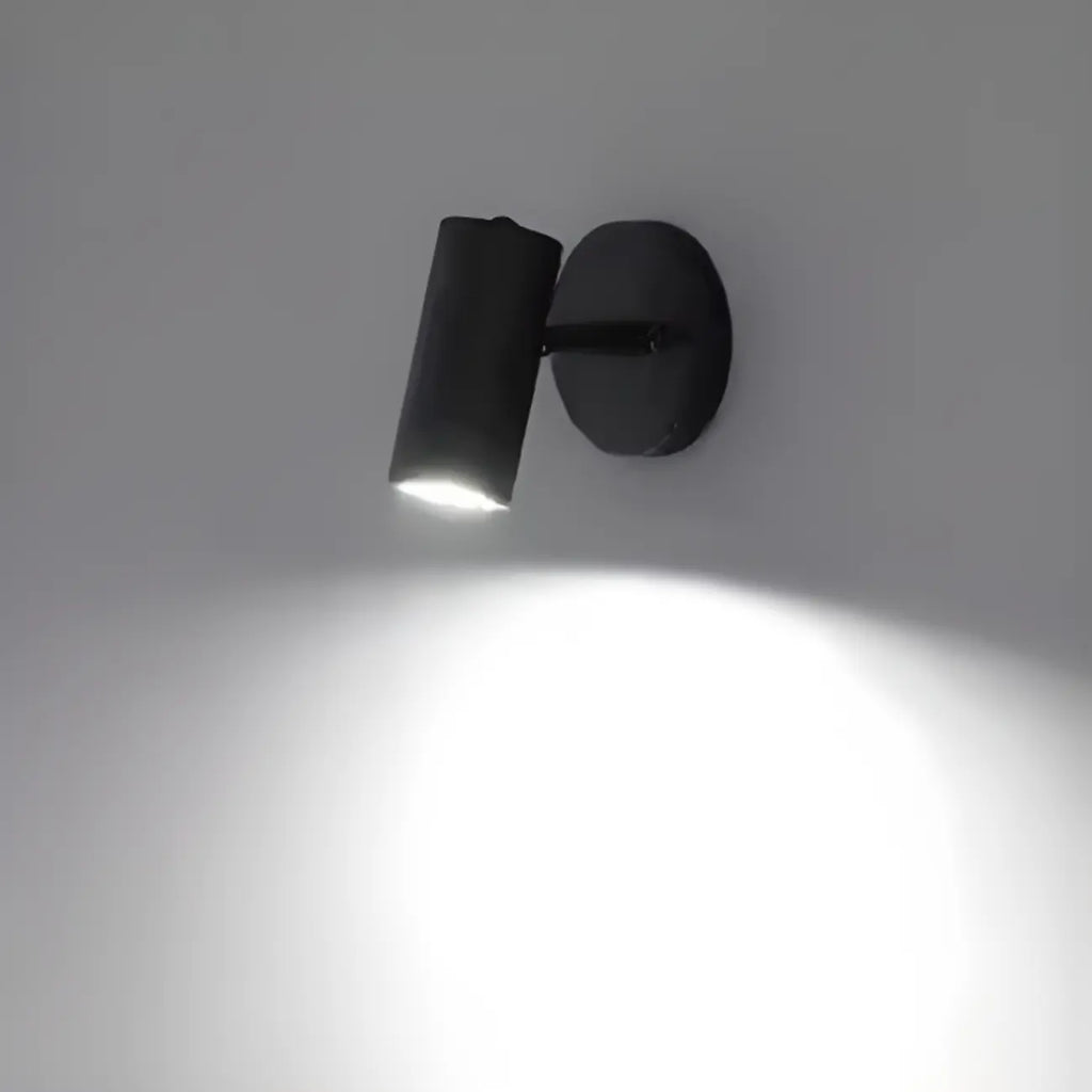 Modern Cylindrical Gold Swing Arm Wall Light for Indoor Use