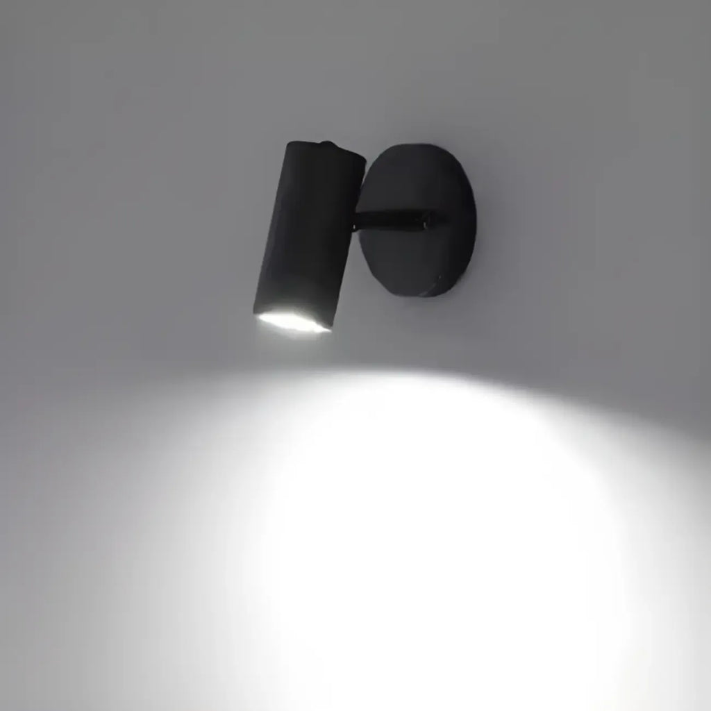 Modern Cylindrical Gold Swing Arm Wall Light for Indoor Use