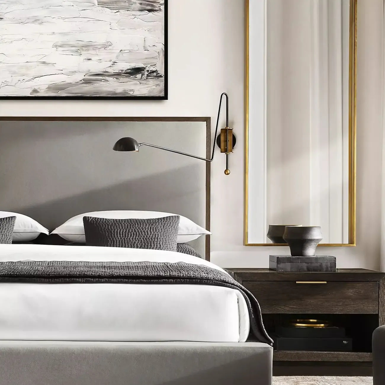 Industrial Dome-Shaped Swing Arm Wall Light for Bedroom Decor