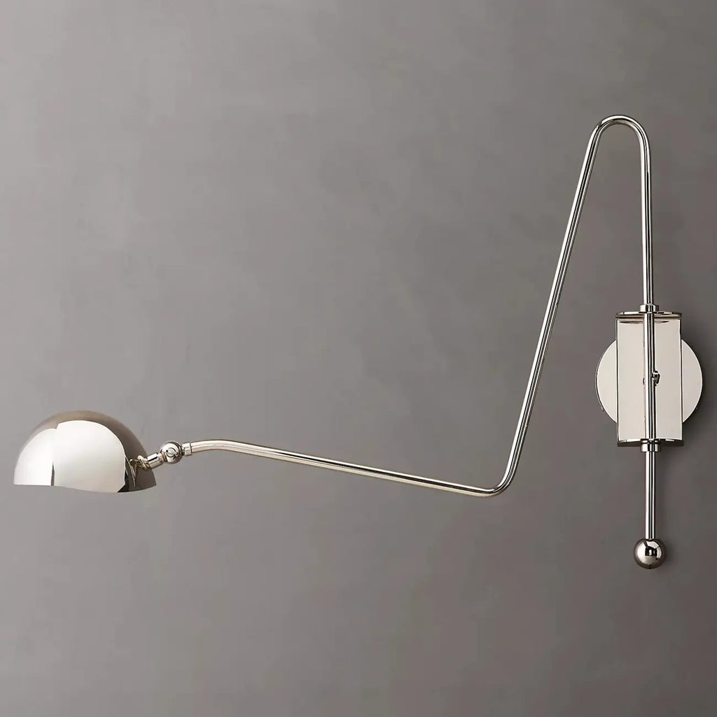 Industrial Dome-Shaped Swing Arm Wall Light for Bedroom Decor