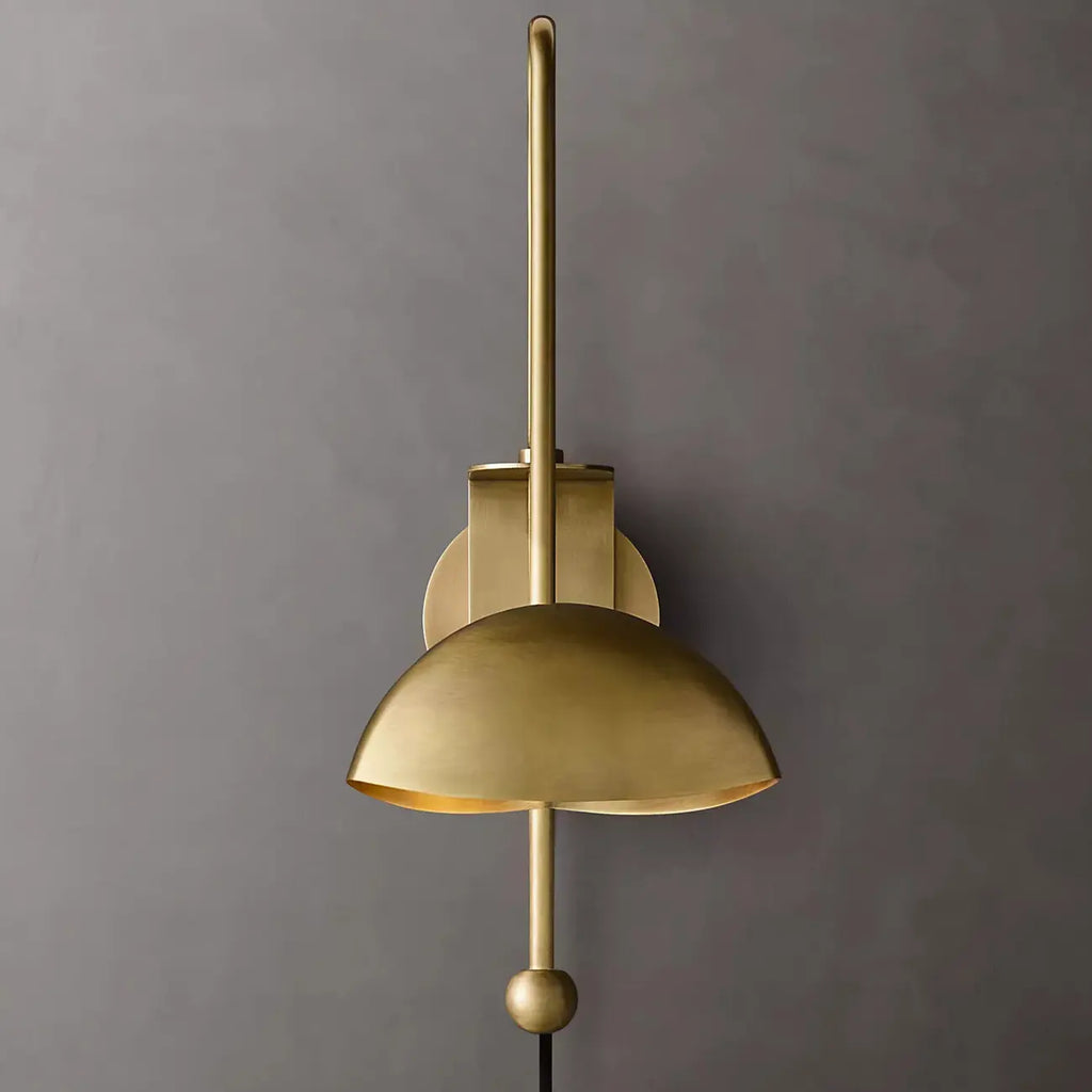 Industrial Dome-Shaped Swing Arm Wall Light for Bedroom Decor