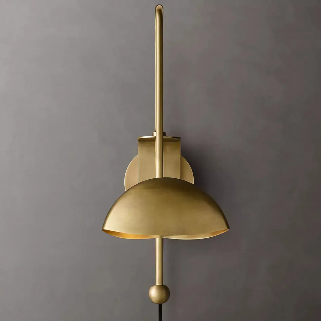Industrial Dome-Shaped Swing Arm Wall Light for Bedroom Decor