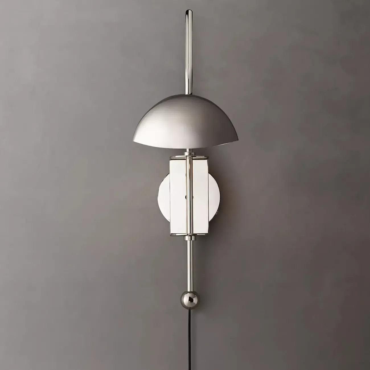 Industrial Dome-Shaped Swing Arm Wall Light for Bedroom Decor