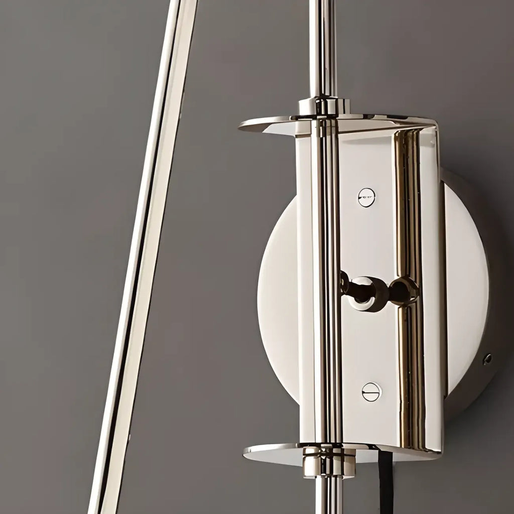 Industrial Dome-Shaped Swing Arm Wall Light for Bedroom Decor