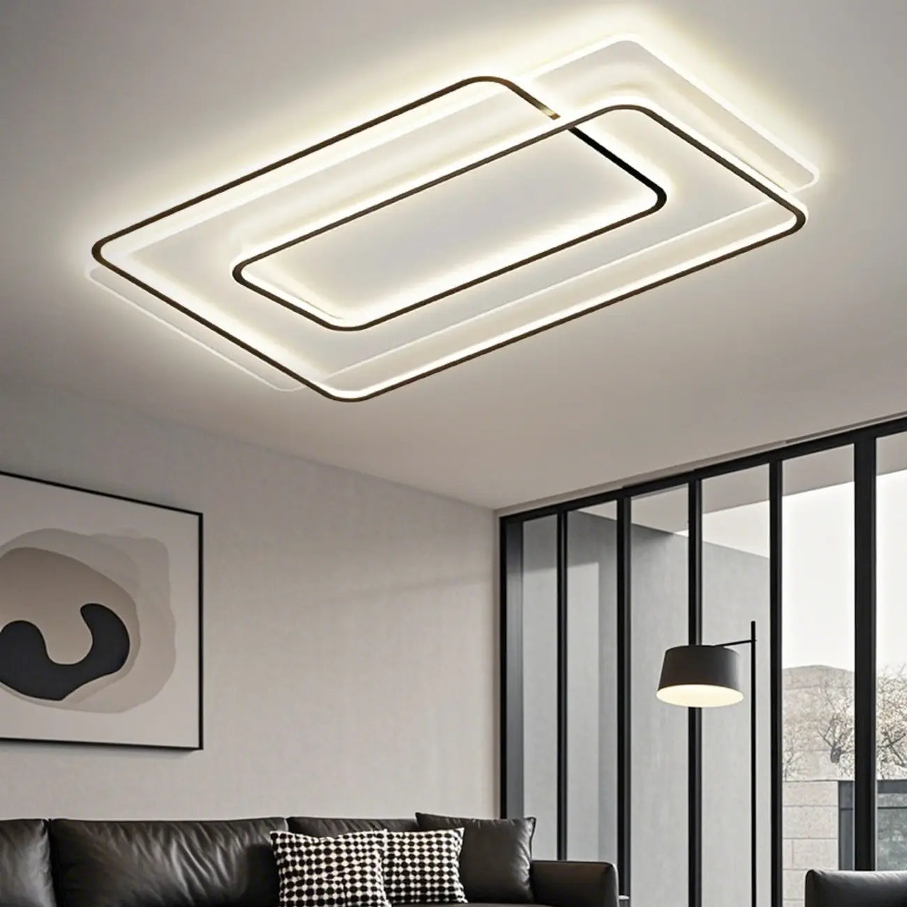 Modern LED Flush Ceiling Light with Third Gear Dimming
