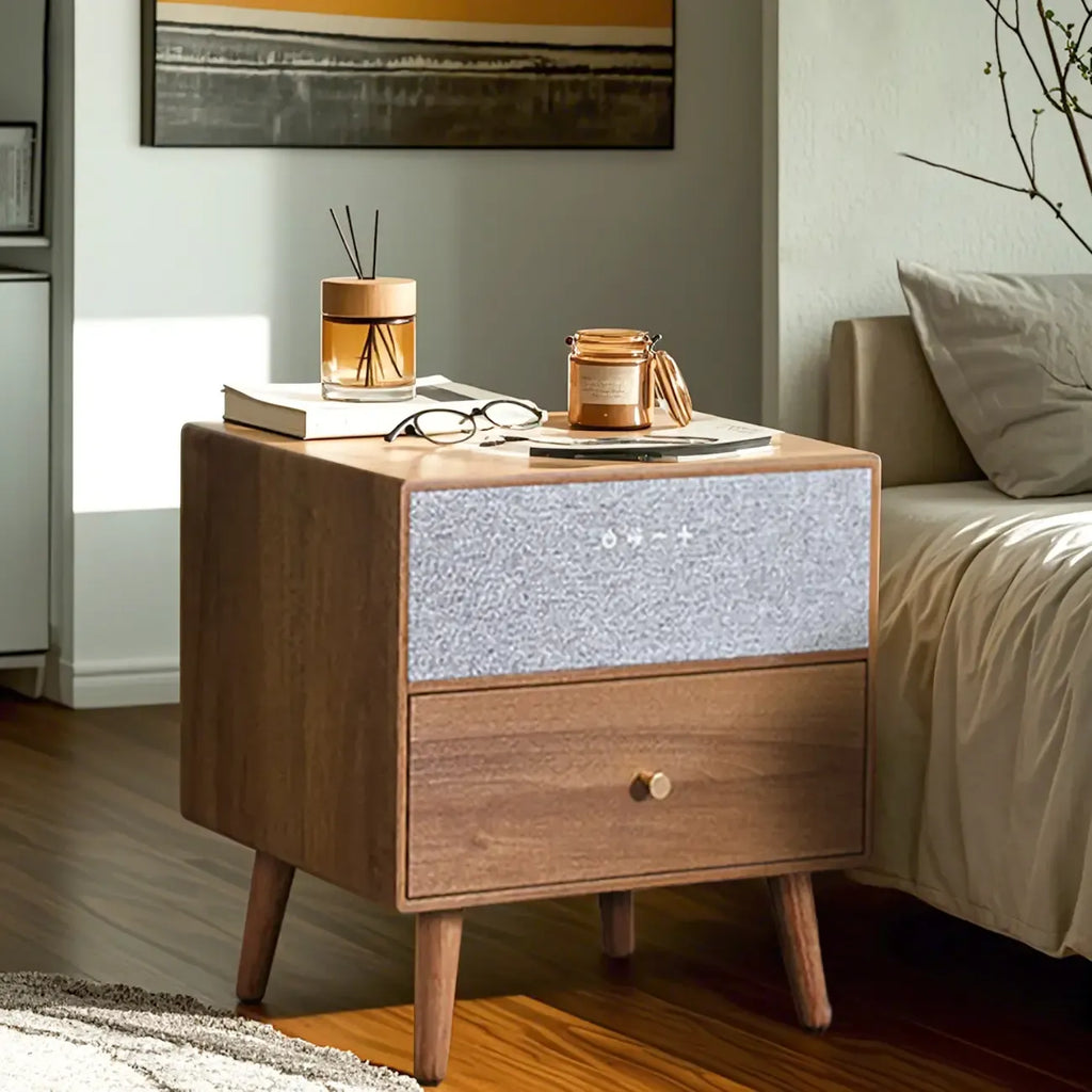 Unique Coloer Block Bedside Storage Table with Stable Legs