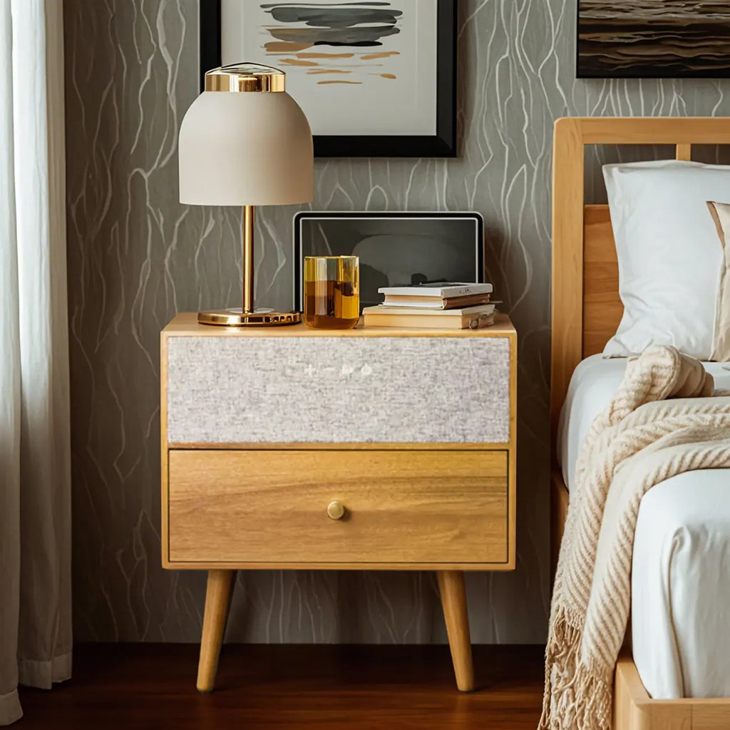 Unique Coloer Block Bedside Storage Table with Stable Legs