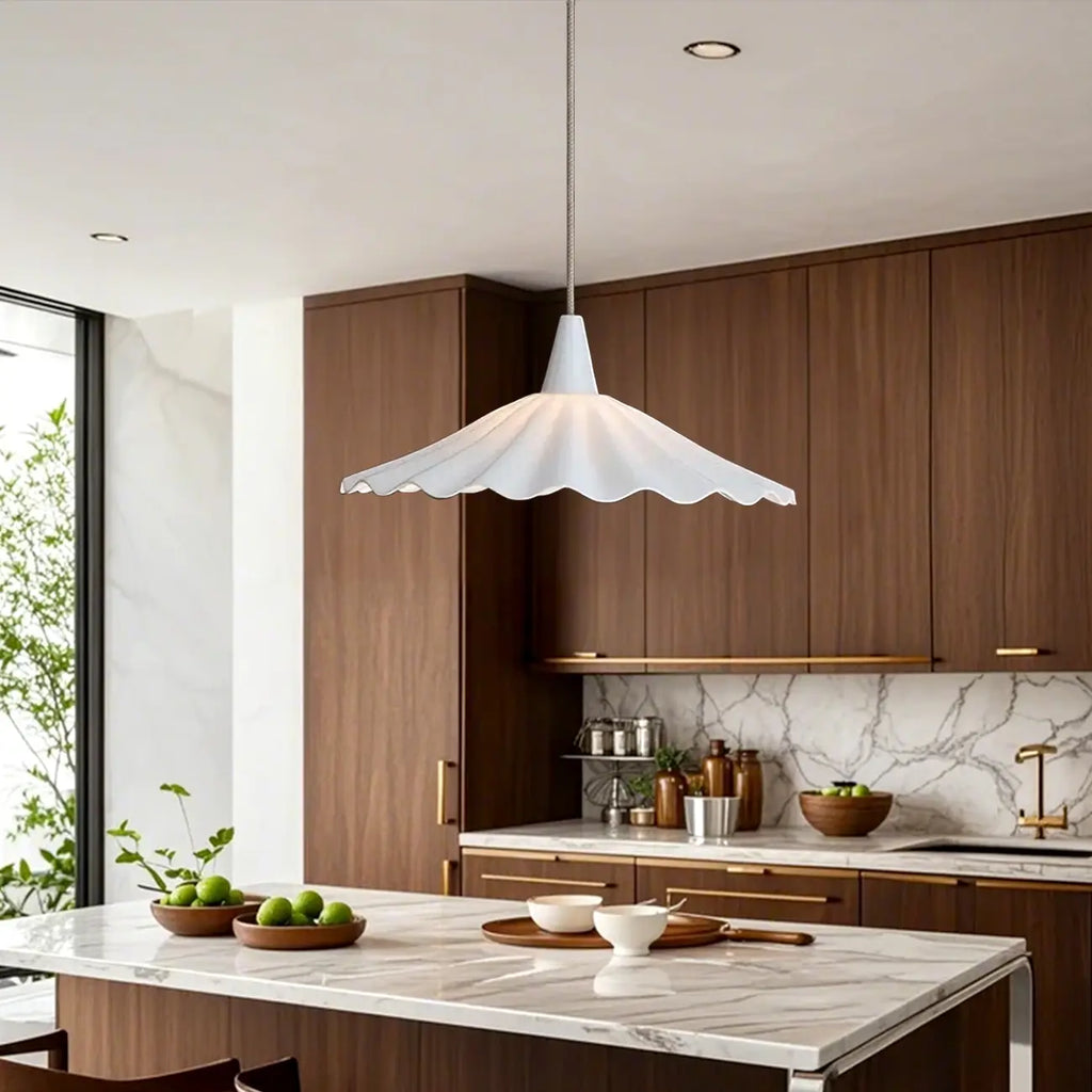 Classic Ceramic Umbrella-Shaped Pendant Light for Living Room