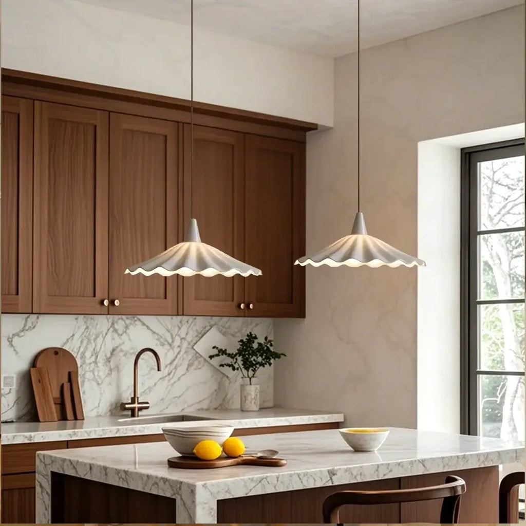 Classic Ceramic Umbrella-Shaped Pendant Light for Living Room