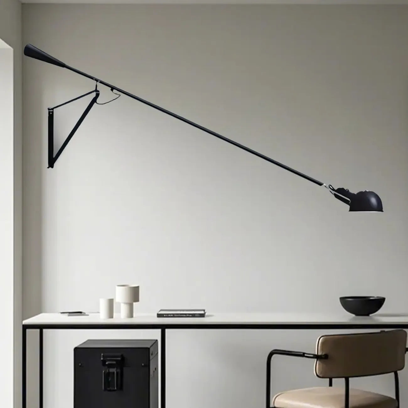 Postmodern Metal Long Swing Arm Wall Light