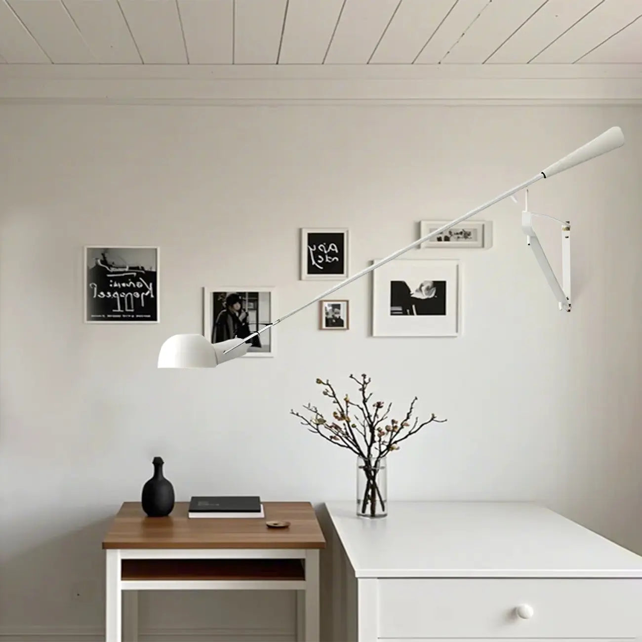 Postmodern Metal Long Swing Arm Wall Light