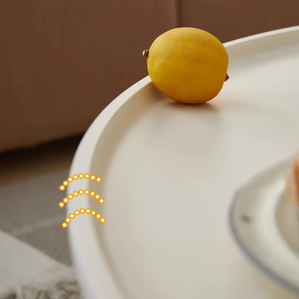 White Scandinavian Stylish Round Wood Coffee Table