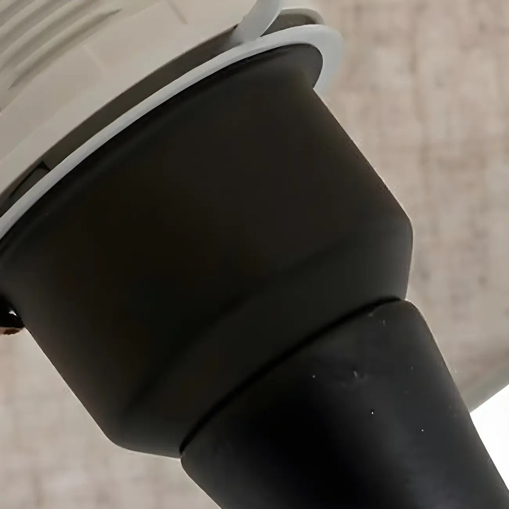 Bedside Elegant Black/White Metal Fabric Table Lamp