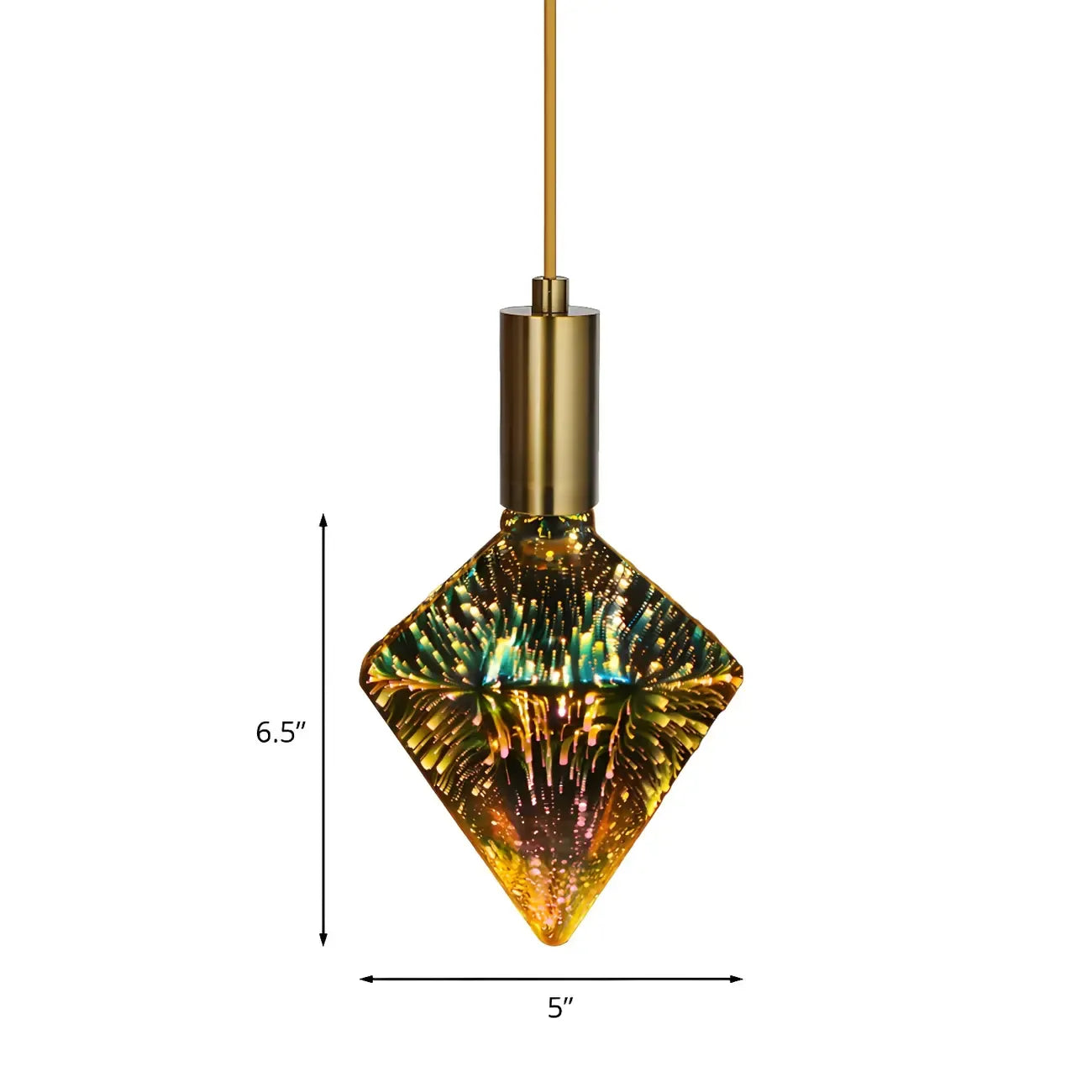 Diamond Shape 4W E27 LED Bulb Multi-Color for Decoration