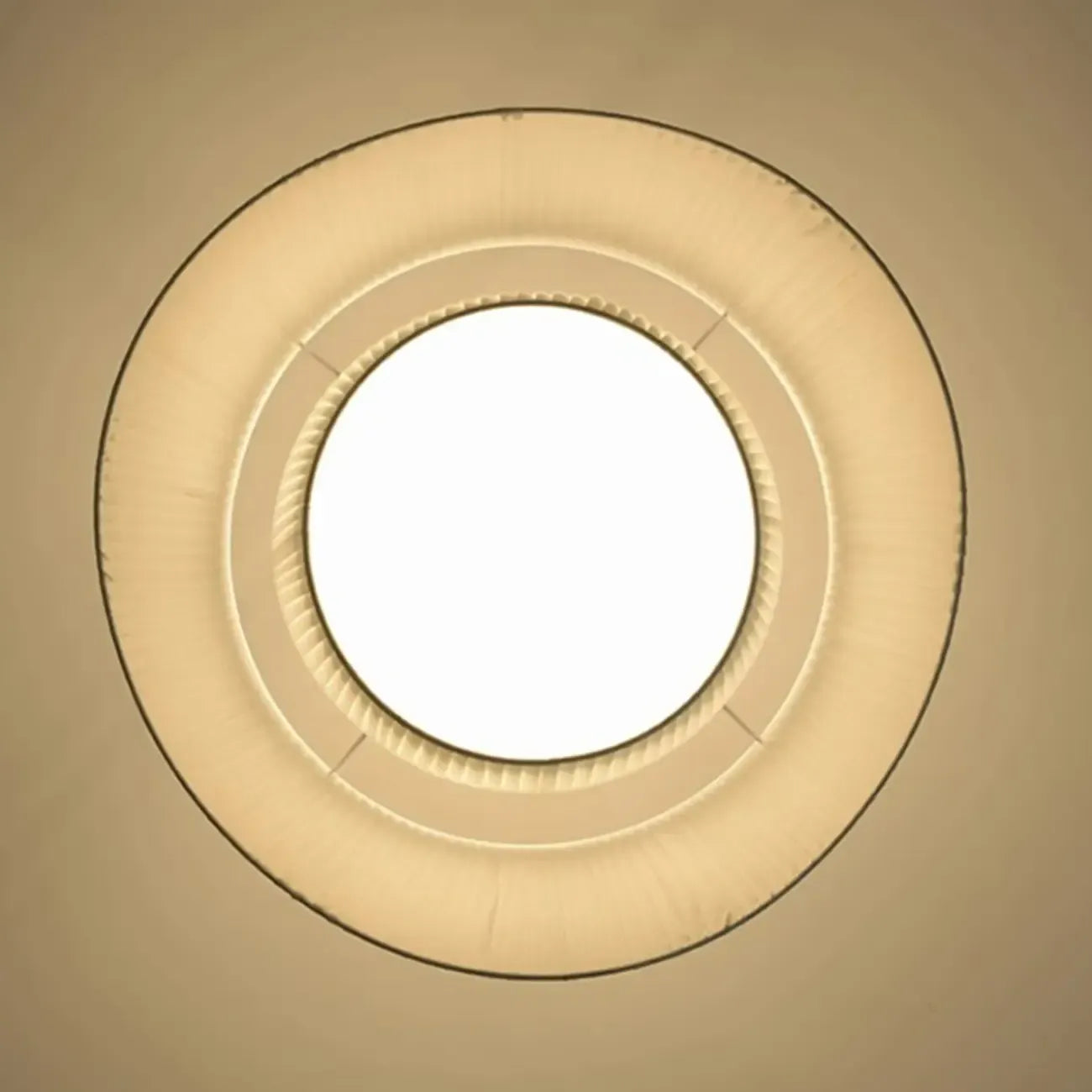 Nordic White Fabric Drum Tier Chandelier