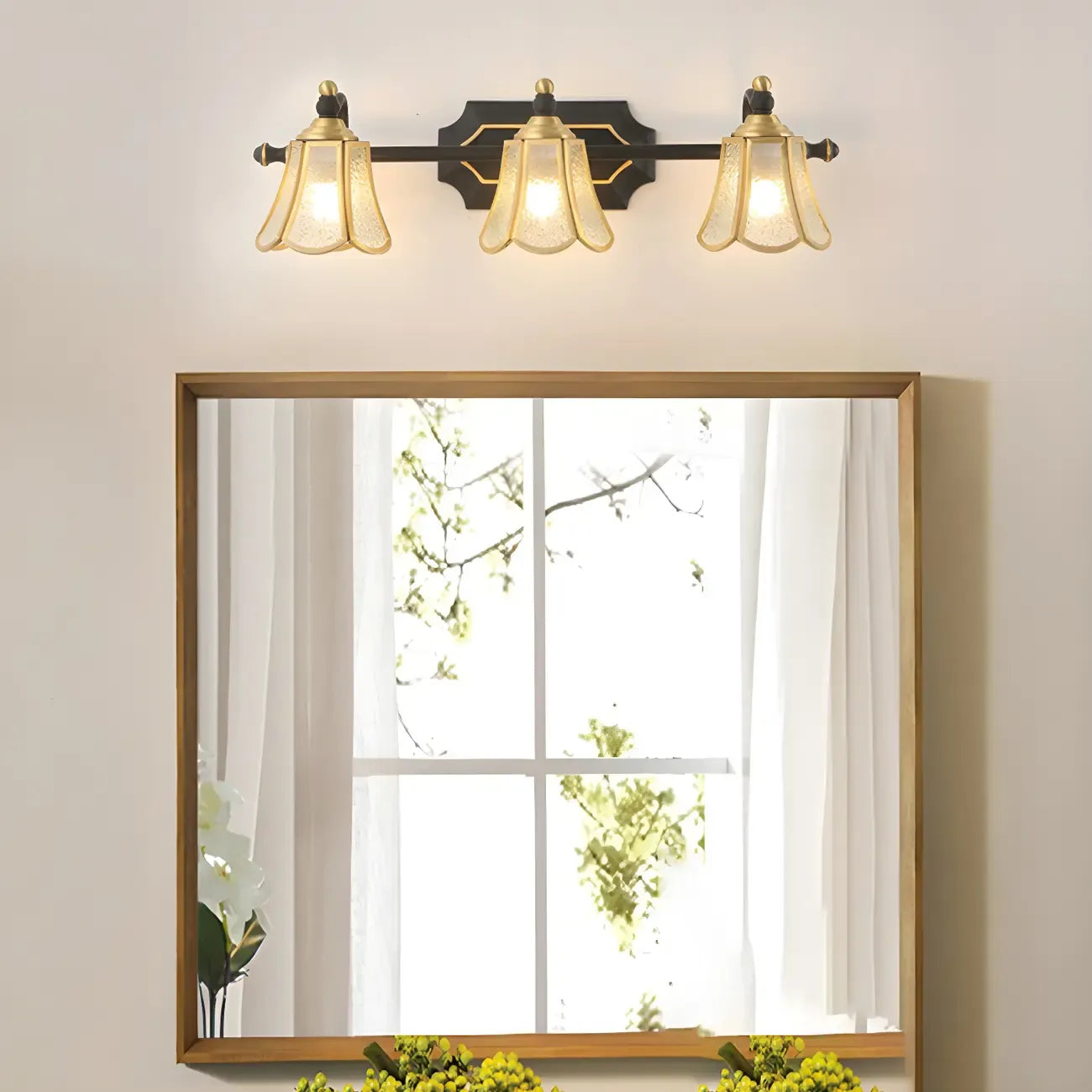 Modern Flower Crystal Vanity Light for Bathroom