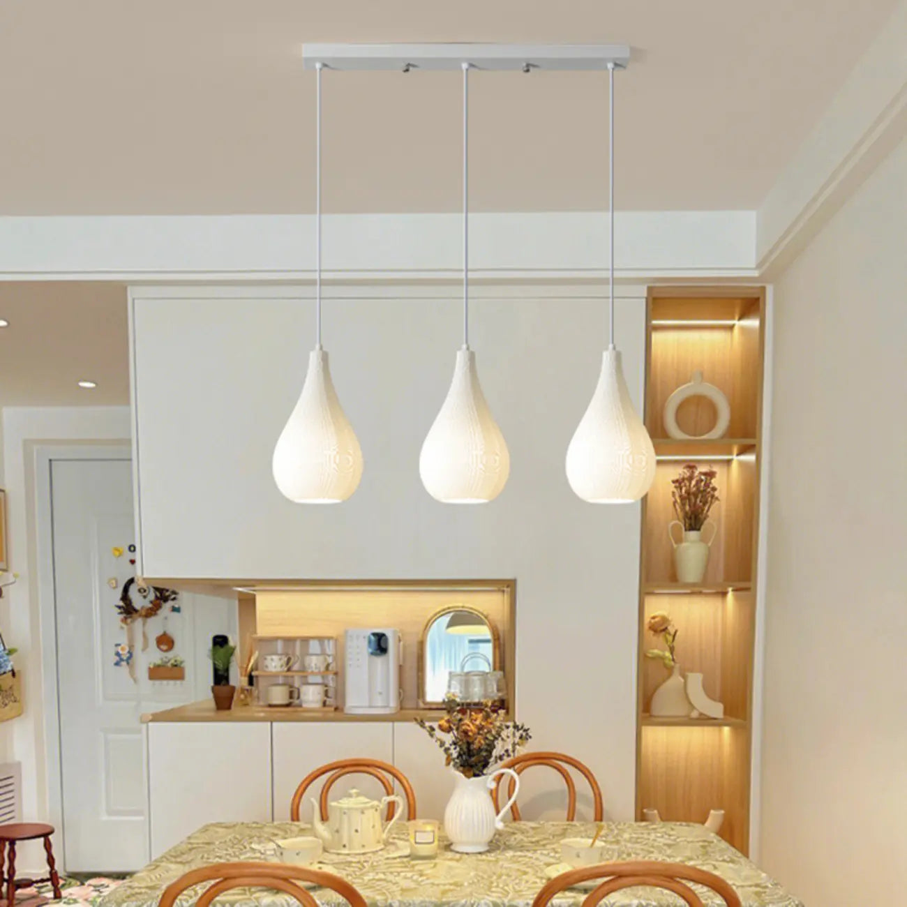 Modern Resin Geometric Island Pendant Light for Kitchen