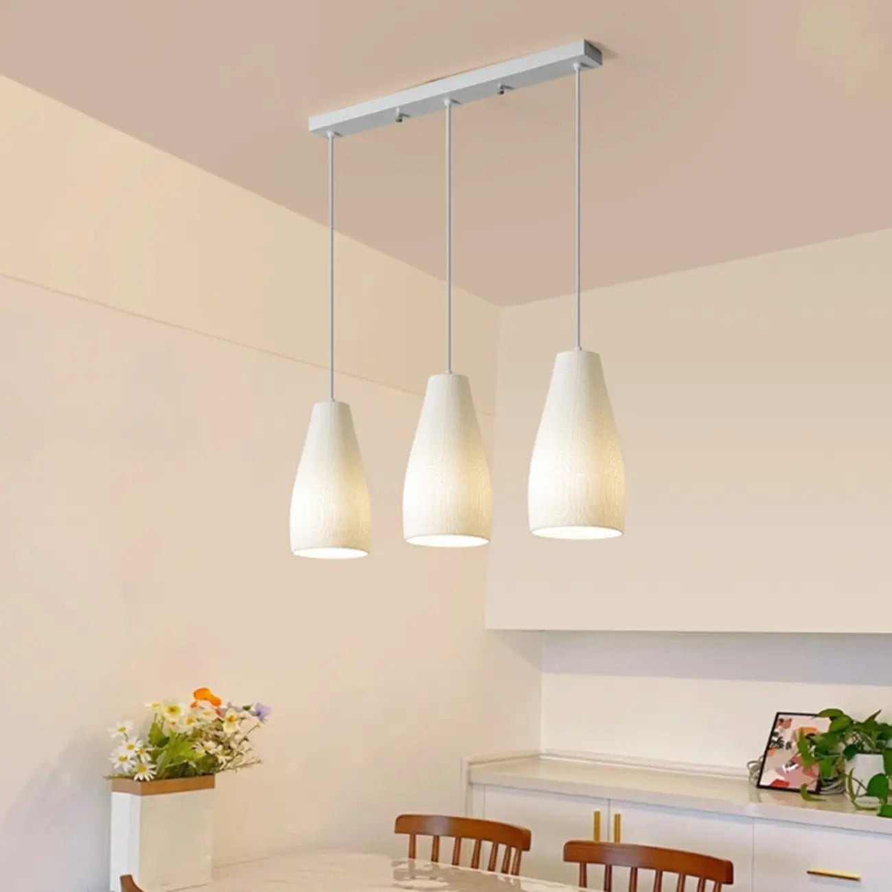 Modern Resin Geometric Island Pendant Light for Kitchen