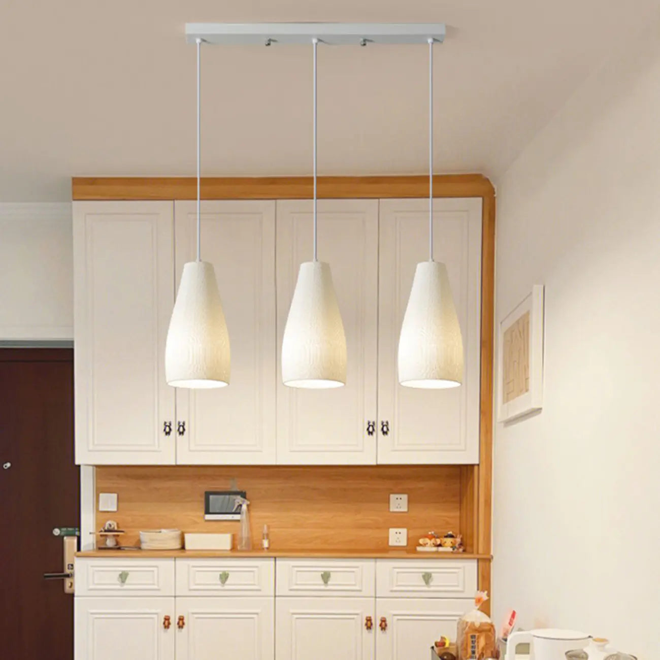 Modern Resin Geometric Island Pendant Light for Kitchen