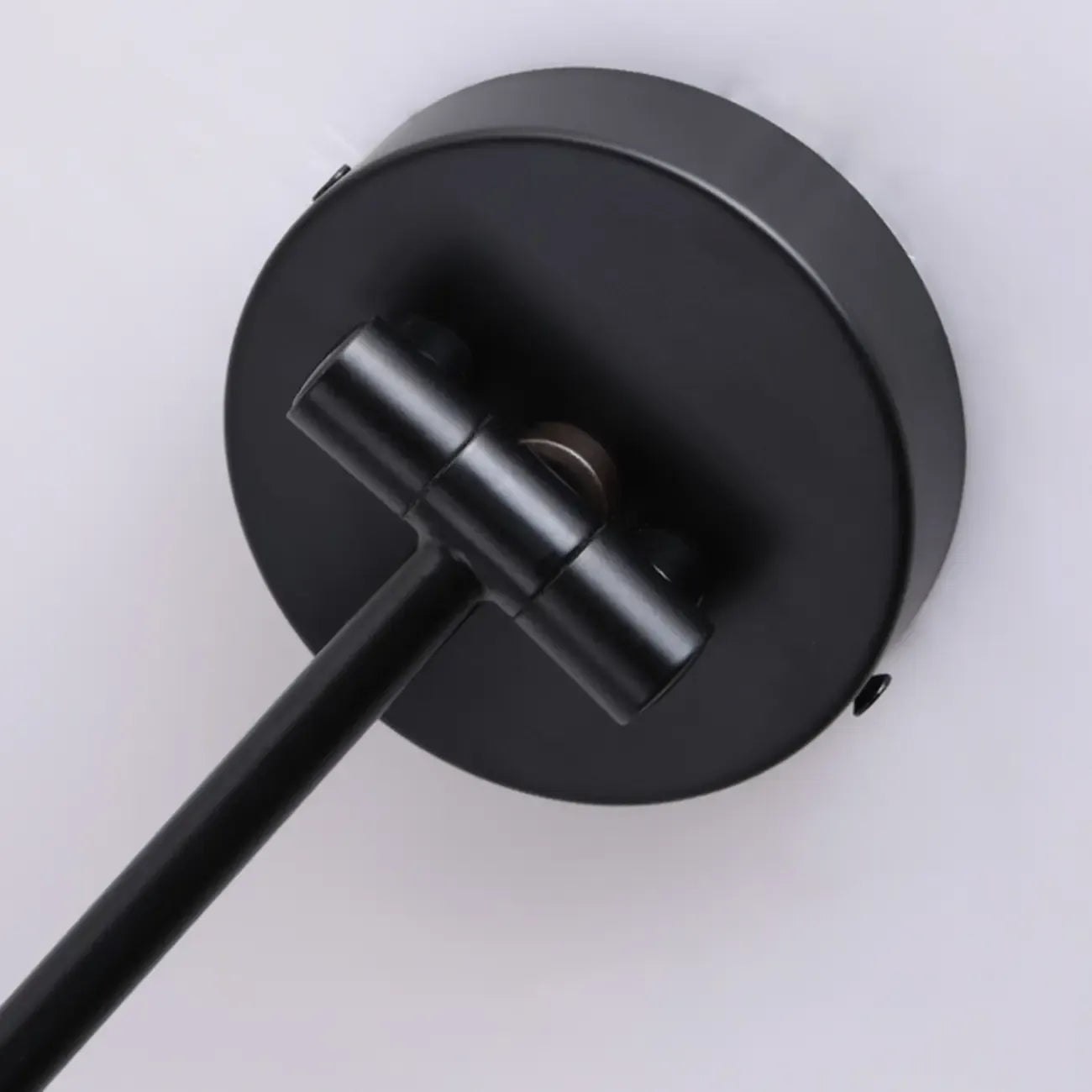 18 Small Bedside Swing Arm Wall Light with Wooden Shade