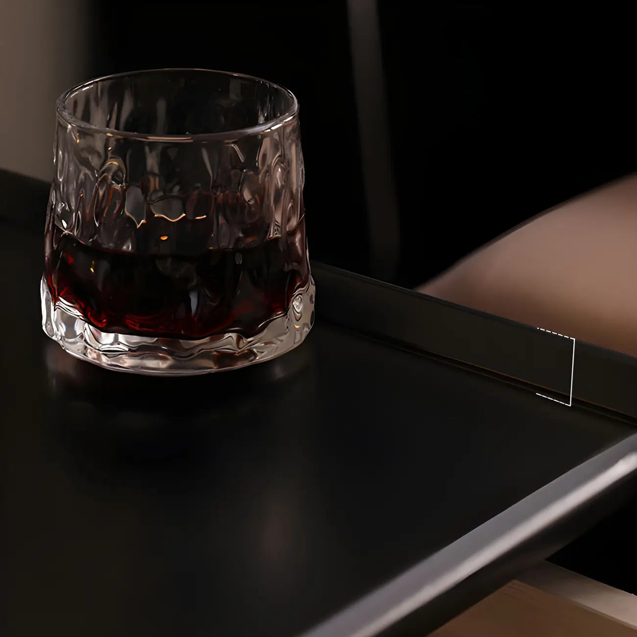 Narrow Black Wood Drawer Storage Bedroom Nightstand