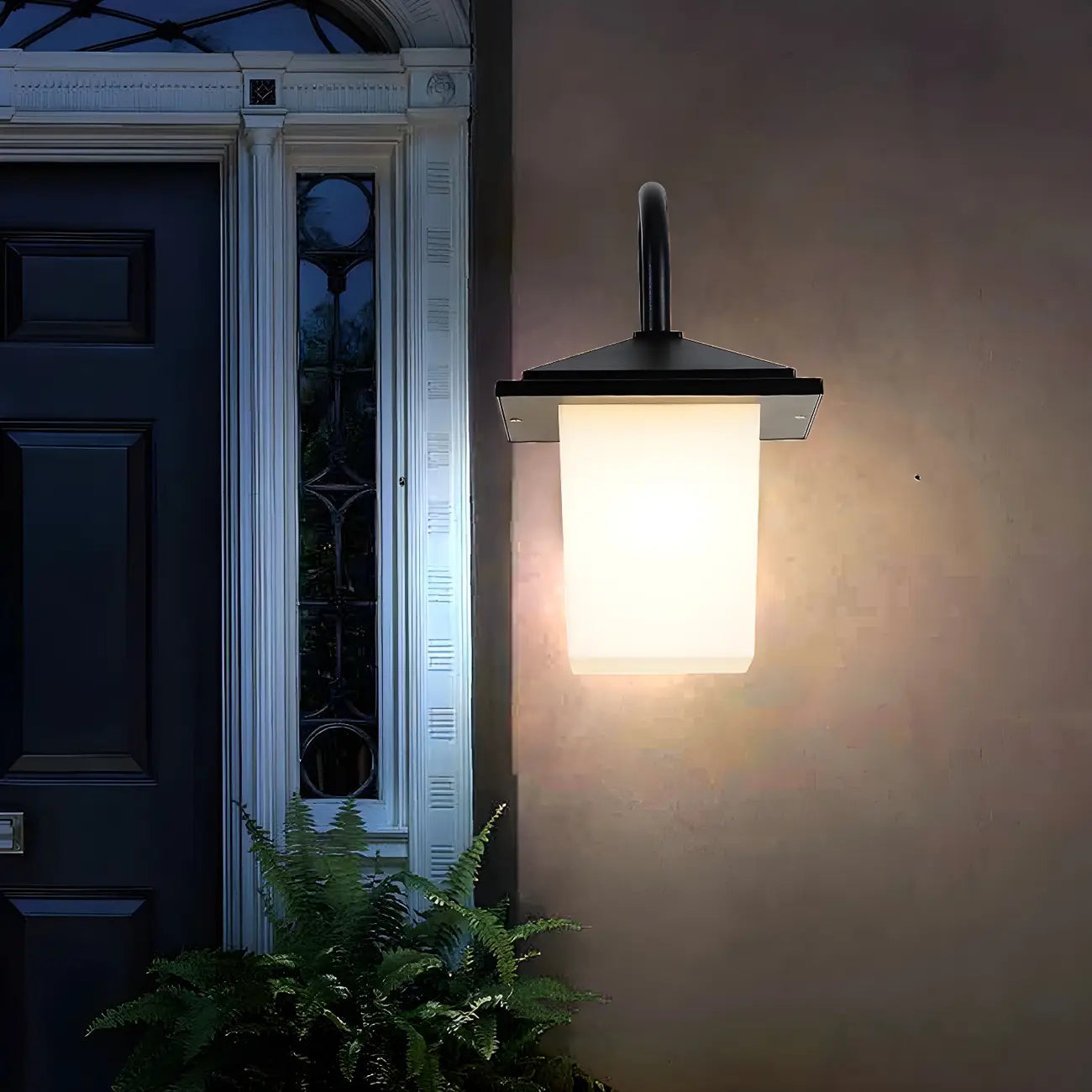 Mini Modern Outdoor Wall Light LED Square Plastic Shade