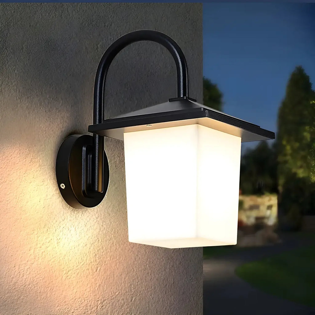 Mini Modern Outdoor Wall Light LED Square Plastic Shade